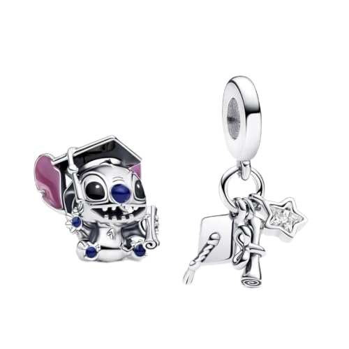 PHCLASY 2025 Graduação Charms contas pendente compatível europeu pulseira colar, graduação Charm para mulher