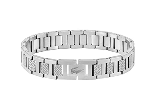 Lacoste Brazalete de eslabón Colección METROPOLE Decorado con diseño petit piqué - Disponible para él y para ella