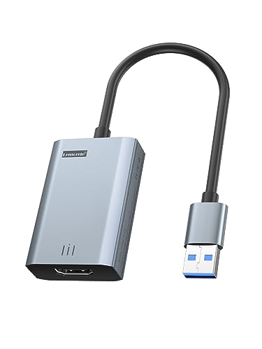 Lemorele Adaptador USB para HDMI para MacBook Air/Pro/Mini, cabo USB de 1080P @ 60 Hz para Mac, compatível com Windows7,8,10/MacOS10.15, compatível com modo de espelho / ampliação