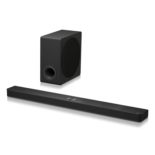LG S90TY - Barra de som inteligente, 570 W, 5,1,3 canais, som surround Dolby Atmos e DTS, ampla conectividade, Bluetooth, USB, entrada ótica, preto