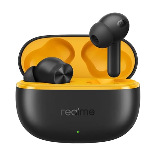 realme Buds T200 Lite Auriculares sem fios, microfone duplo Al Deep Call cancelamento de ruído com 12,44 mm Bass Driver, até 48H de reprodução auriculares Bluetooth (preto)