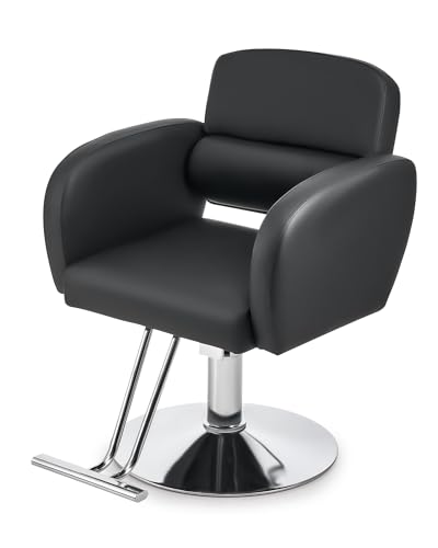 CO-Z Cadeira de cabeleireiro profissional com bomba hidráulica, cadeira de cabeleireiro com rotação de 360°, altura ajustável de 15 cm, capacidade 250 kg, poltrona de barbeiro para SPA, beleza,