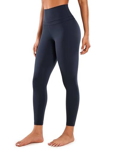 CRZ YOGA Leggings desportivas para mulher, calças de cintura alta, 63 cm