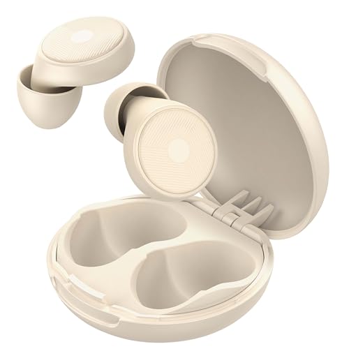 Tampões para os ouvidos para dormir, 45 dB, proteção auditiva reutilizável, redução de ruído, cor branca