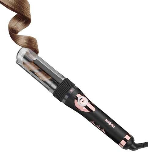 BaByliss Ferro de ondulação Curl Secret Lite Modelador automático, penteado rápido e simples, 5 configurações de calor até 210°, ondas soltas, caracóis duráveis, penteados fáceis, preto e ouro rosa
