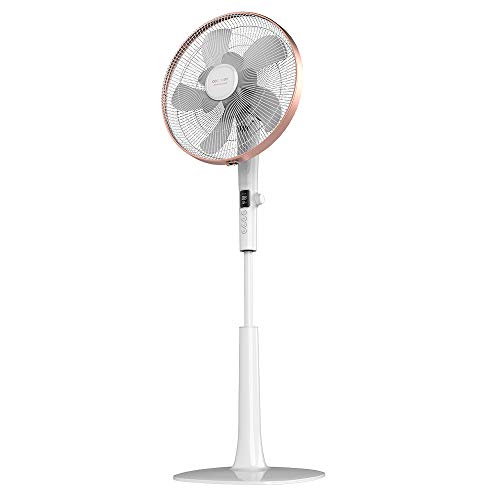 Cecotec Ventoinha de pé com controlo remoto e temporizador EnergySilence 1030 SmartExtreme. 28 W, 10 pás, 40 cm de diâmetro, oscilante, 24 velocidades, ajustável 115-135 cm, motor DC, branco