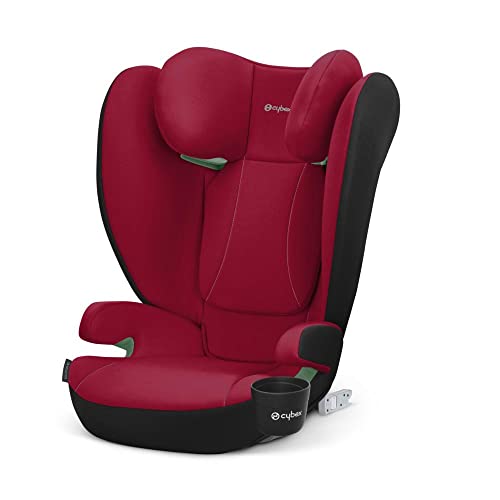 CYBEX Silver Cadeira de carro Solution B2 i-Fix, Incl. Porta-copos, para carros com e sem ISOFIX, aproximadamente 15 a 50 kg, 3 a 12 anos, vermelho (vermelho dinâmico)