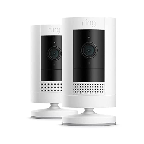 Ring Cámara exterior con batería (Stick Up Cam) | Cámara de vigilancia wifi HD para tu domicilio con comunicación bidireccional, instalación fácil | 30 días gratis de Ring Home | 2 Cámaras