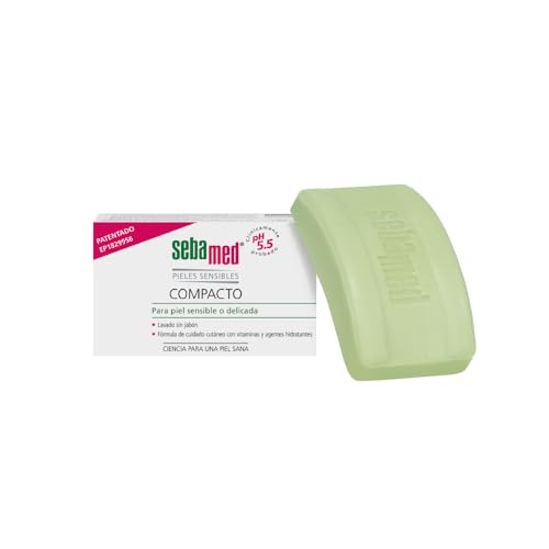 SEBAMED - Compacto de sabão sólido para uma limpeza suave e profunda, para peles sensíveis, sem agentes alcalinos, com pantenol e vitamina E, multicolorido, 150 gramas