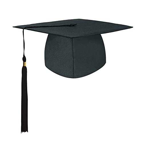 Tibroni Birrete graduação para adultos, crianças, brincos de graduação primária para crianças, chapéu de estudante de solteiro ajustável, boné de graduação para a universidade, professor e médico