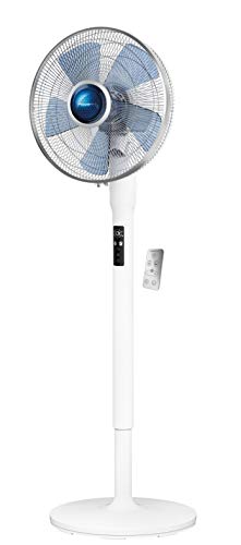 Rowenta Ventilador Silence Extreme eletrónico VU5870 ventilador de pé de 5 velocidades, altura ajustável até 145 cm, posição noturna silenciosa, oscilação automática, 6 alturas, multicolorido