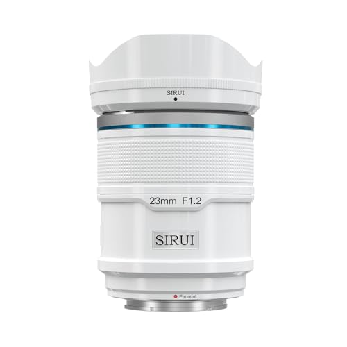 SIRUI Sniper 23 mm lente de foco automático, F1.2 alvo grande angular APS-C, E Mount lente para A6400, A6700, ZV-E10, FX3/30 (E Mount, branco)