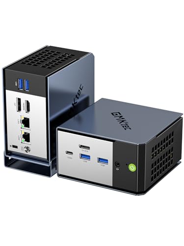 GMKtec EVO-X1 AI Mini PC AMD Ryzen AI 9 HX-370 série (5,1 GHz) mini computador para jogos, 32 GB LPDDR5X 1 TB PCIe 4.0 SSD, ecrã triplo compatível com 8K, WiFi 6 e interface USB444 / Oculink/