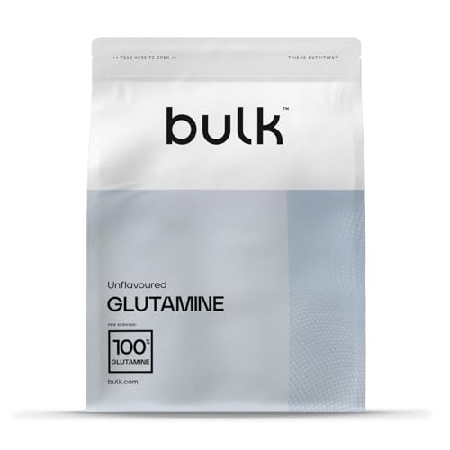 Bulk L-glutamina, aminoácido, sem adição de sabores, 1 kg, 200 doses