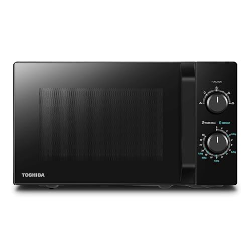 Toshiba MW2-MM20P(BK) Microondas 20L, micro-ondas independente, 800W, 5 níveis de potência, com fácil decongelação, iluminação LED interior, preto
