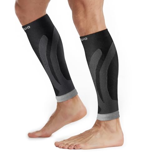 CAMBIVO Meias compactas, 2 pares, meias de compressão para mulher e homem, mangas de compressão para desporto, corrida, ciclismo, trabalho, voo