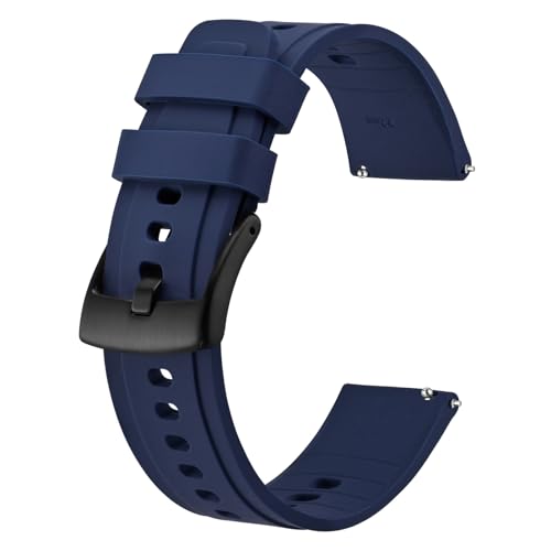 BISONSTRAP Flexível correia de silicone 18 mm 20 mm 22 mm 24 mm, correia de relógio borracha de libertação rápida para homem e mulher