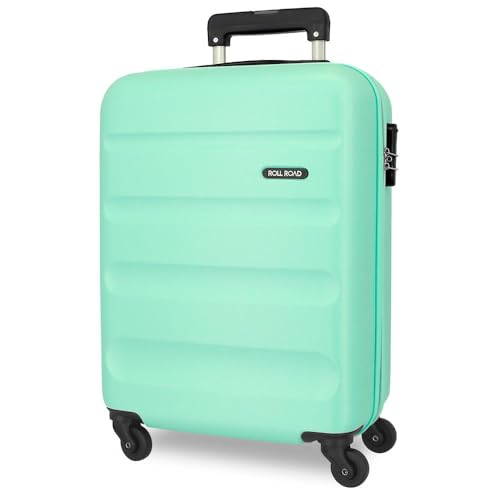 ROLL ROAD Flex Mala rígida fabricada em ABS, um material, fecho de combinação lateral 4 rodas duplas bagagem mão, prático interior com um compartimento