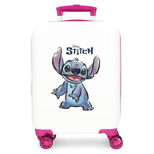 Disney Adorable Stitch Moods mala de cabine rígida ABS fecho de combinação lateral 4 rodas duplas bagagem mão