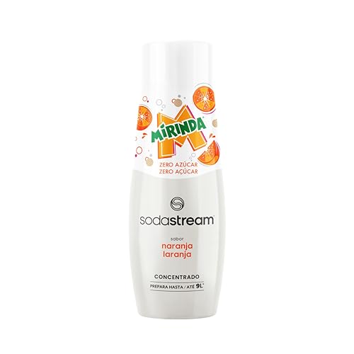 SodaStream - Concentrado de sabor refrescante Mirinda Zero, sem açúcar, prepara até 9 l de bebida, adequado para todas as máquinas de gaseificação de água SodaStream - 440 ml