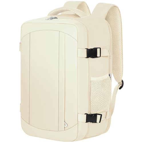 Ltemziiy Mochila viagem cabine avion 40 x 20 x 25 para Ryanair, mala de bagagem de mão mochila de cabine Travel Backpack tamanho 20 l - bege, Bege, 40 x 20 x 25, Casual