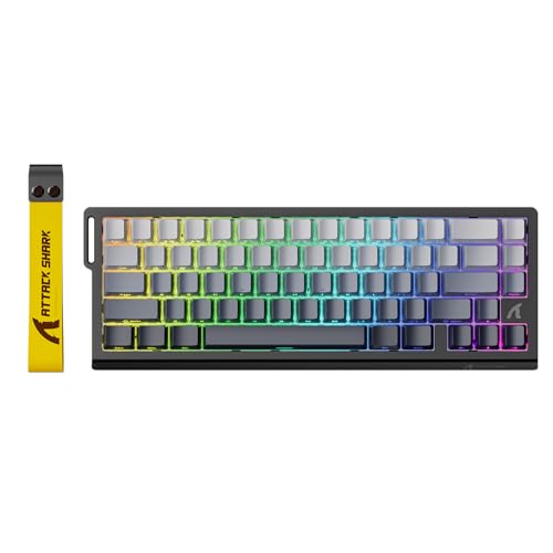 ATTACK SHARK X68 HE Teclado 8000Hz Rapid Trigger, teclado Gaming RGB com interruptor magnético de 60%, precisão RT de 0,01 mm, desempenho ajustável, Snap Tap, para PC/Mac, noite lunar
