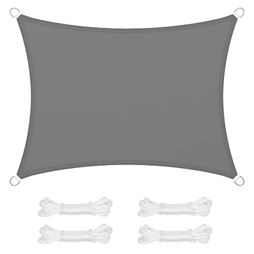 SONGMICS Vela solar, resistente à água, mais que 1000 mm, 93% proteção UV, em poliéster, resistente a rasgos e intempéries, para pátio, acampamento, terraço