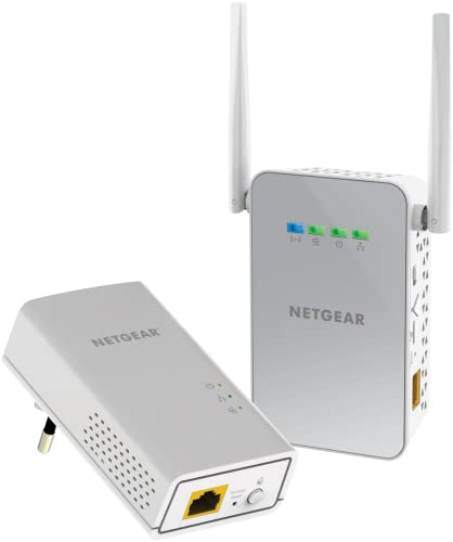 NETGEAR PLPW1000, CPL WiFi 1000 Mbps com 1 porta Ethernet, preço CPL fibra ideal para acesso à internet doméstica e aproveitador do serviço multi-TV, compatível com todas as caixas de internet