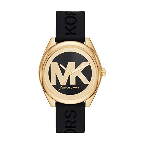 Michael Kors Reloj Janelle para Mujer, Movimiento de Cuarzo de Tres Agujas con Correa de Acero Inoxidable o Silicona