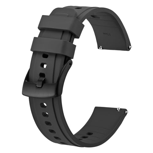 BISONSTRAP Flexível correia de silicone 18 mm 20 mm 22 mm 24 mm, correia de relógio borracha de libertação rápida para homem e mulher