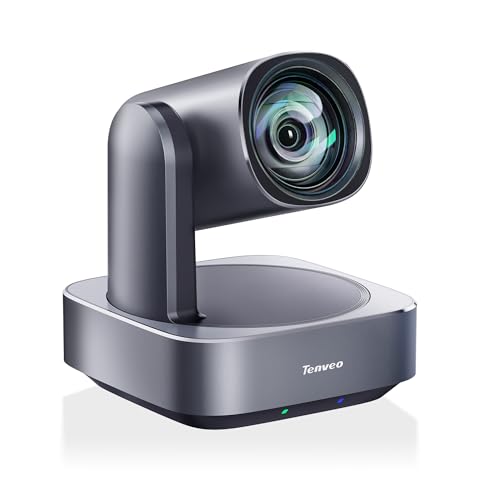 Tenveo 4K Câmara PTZ HDMI/USB3.0/PoE/ RJ45 câmara para conferências câmara com zoom óptico 12 x amplo ângulo de visão Youtube/OBS transmissão ao vivo e Skype/Zoom