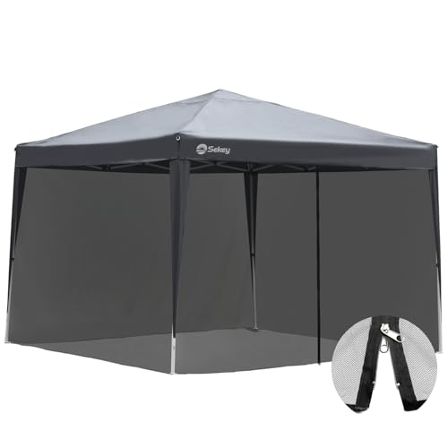 Sekey Mosquiteiro para caramanchão, 3 x 3 m, com fecho de correr e tiras de velcro