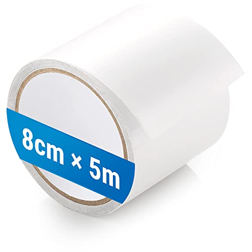 ecooe Fita de reparação de tendas 5 m x 8 cm fita de tenda profissional impermeável transparente adesivo para tenda campismo toldos de tenda revestimentos de PVC, lonas