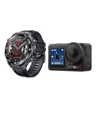 Huawei Watch Ultimate 2 preto dji Osmo Action 5 Pro, Smartwatch GPS, metal líquido à base de zircão, mergulho até 150 m, comunicação subaquática baseada em sonar, monitorização de saúde preciso