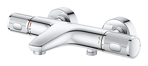GROHE QuickFix Precision Feel, termostato de banho e chuveiro, tecnologia Water Saving e botão de controlo ecológico, instalação com QuickSpanner incluída, cromado, 34788000