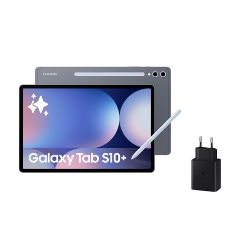 Samsung Galaxy Tab S10 512 GB + carregador - Tablet IA, tablet Android 5G, 12 GB RAM, ecrã AMOLED, antirreflexos, S Pen incluída, cinzento (versão espanhola)