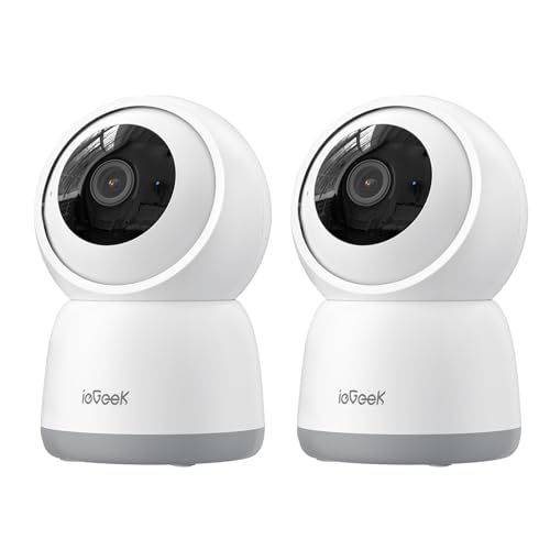 ieGeek 5MP Câmara de vigilância WiFi interior, 2,4/5 GHz 360 ° PTZ, câmaras de vigilância doméstica, Wi-Fi para bebés com deteção de pessoas/animais de estimação, acompanhamento automático (2
