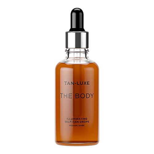 Tan Luxe THE BODY Gotas autobronzeadoras, médio/escuro (50 ml) Adicione gotas bronzeadoras aos cuidados da pele para um bronzeado corporal personalizado, sem crueldade animal e vegano