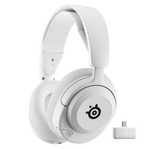 SteelSeries Arctis Nova 5P Branco capacetes PS5 sem fios - PS5, PC, Switch 2, telemóvel - Controladores magnéticos de neodímio - Mais de 100 predefinições, bateria de 60 horas - 2,4 GHz ou BT - Micro