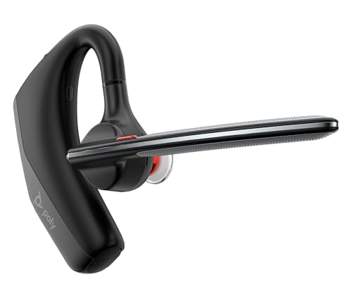 POLY Voyager Legend 30, Auricular Bluetooth com cancelamento de ruído, design ergonómico, controlo por voz, autonomia de 10 horas, caixa de carregamento, preto