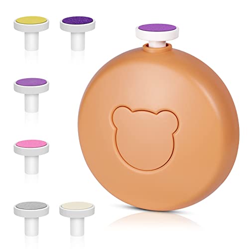 Vicloon Lima de unhas para bebé, 6 em 1 corta-unhas elétrico para crianças, conjunto de unhas para dedos dos pés, corta-unhas silencioso cortador, conjunto de unhas de cuidado do recém-nascido (secção