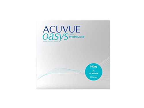 ACUVUE® OASYS 1-DAY com tecnologia HydraLuxe™ - substituição diária, proteção UV, 90 lentes