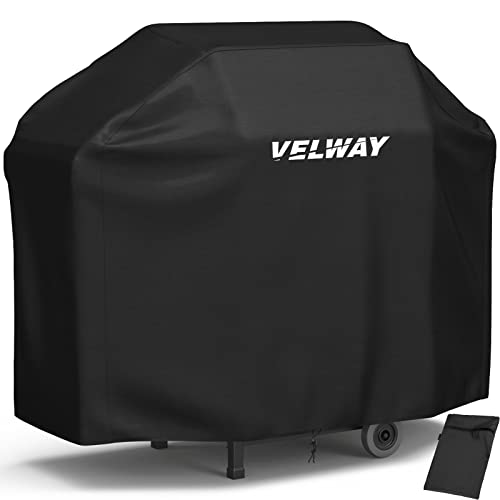 Velway Capa para churrasco impermeável, cobertura para churrasco 210D protetor Oxford, anti-vento/anti-poeira/anti-humidade, resistente ao desgaste / água/chuva/neve/sol, 147 x 61 x 117 cm, preto