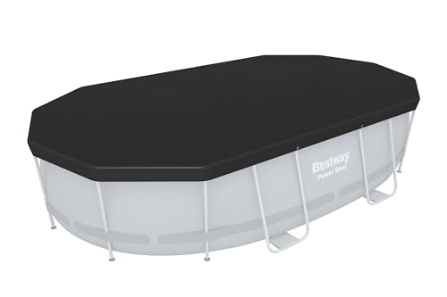 BESTWAY Cobertor de inverno oval, 427 x 230 cm, para piscinas ovais, 427 x 250 cm, preto