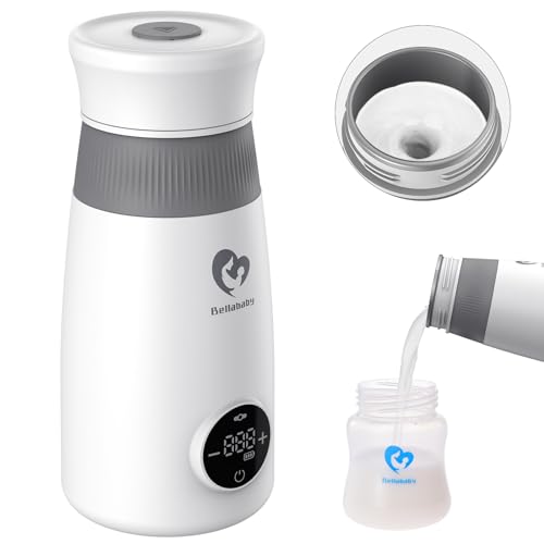 Aquece biberões portátil, aquecedor de babete e misturador instantâneo e automático, para leite materno ou fórmula, com visualização digital LED