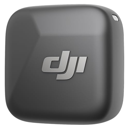DJI Mic Mini transmissor (Infinity Black), super leve, som cheio de detalhes, OsmoAudio, cancelamento de ruído, microfone sem fios para câmaras/iPhone/Android, Vlogs, streaming