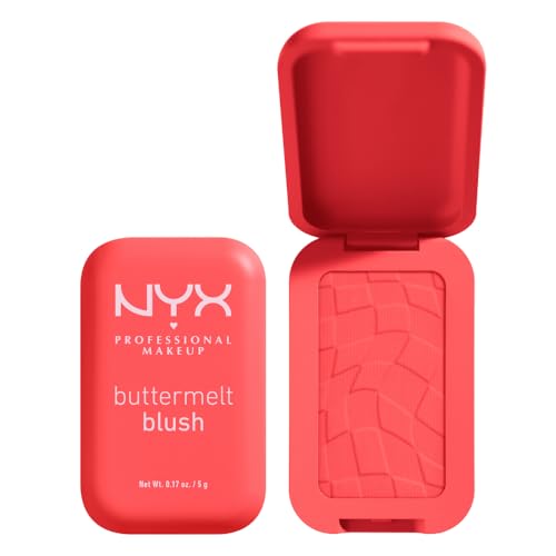 NYX PROFESSIONAL MAKEUP Rubor em pó Buttermelt, resistente ao desbotamento e à transferência, até 12 horas de uso, fórmula vegana - Had Butta