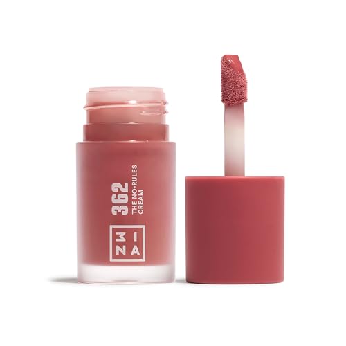 3INA MAKEUP - The No-Rules Cream 362 - rosa suave - corete rosa suave com óleo de amêndoas- corete líquido 3 em 1 bochechas lábios e olhos com acabamento natural - Vegan - Cruelty Free