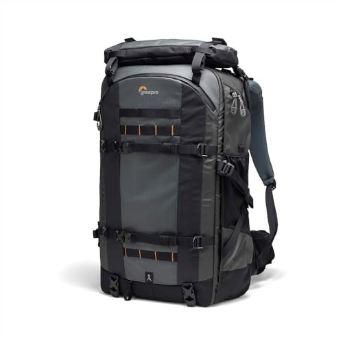 Lowepro Pro Trekker BP 650 AW II, conjunto de câmera ao ar livre com tecido Recycled, ajusta-se 800 mm Lenses, capa impermeável, Mirrorless/DSLR Camera Case, preto/cinzento escuro, tecido principal,