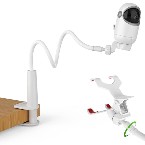 TakTark Suporte universal para monitor de bebé, suporte para câmara monitor de bebé ajustável sem perfuração, flexível para fixar câmaras de bebé monitor de bebé, compatível com a maioria de monitor